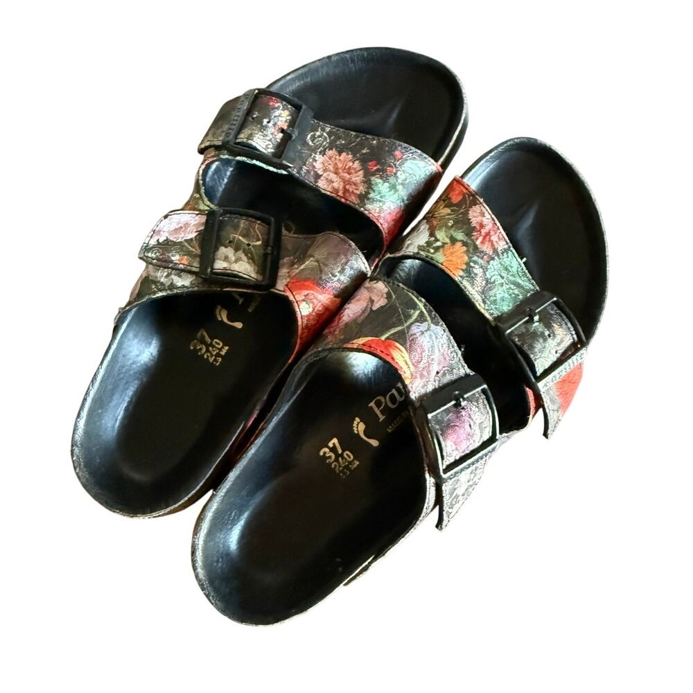 Birkenstock Papillio Arizona Floral Sandals Size 37 US 6.5 Colorful Tapestry
